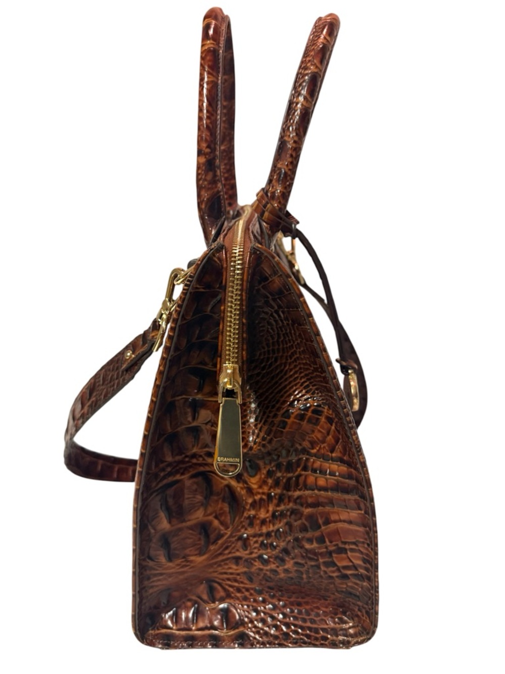 Brahmin Caroline Satchel in Pecan Melbourne Leather - Picture 4 of 12